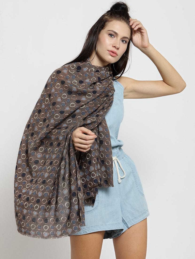 frayed hem wool stole - 15483546 - Zoom Image - 1
