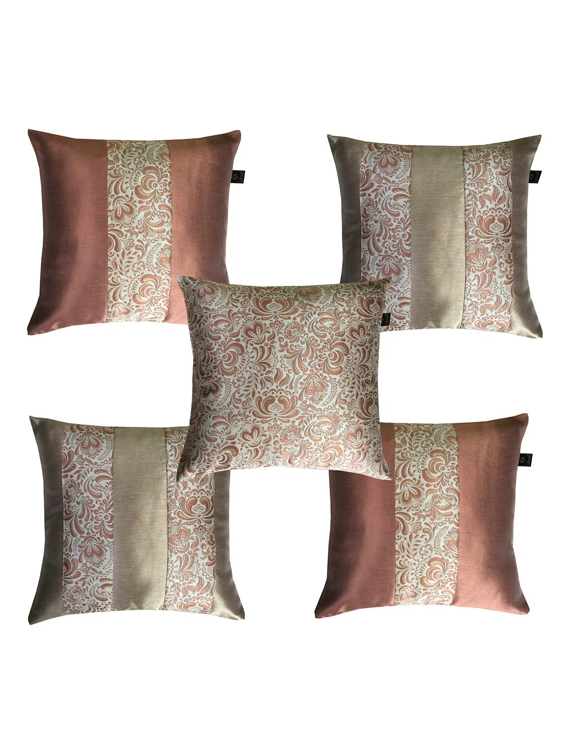 jacquard design set of 5 cushion covers - 15483614 - Zoom Image - 1