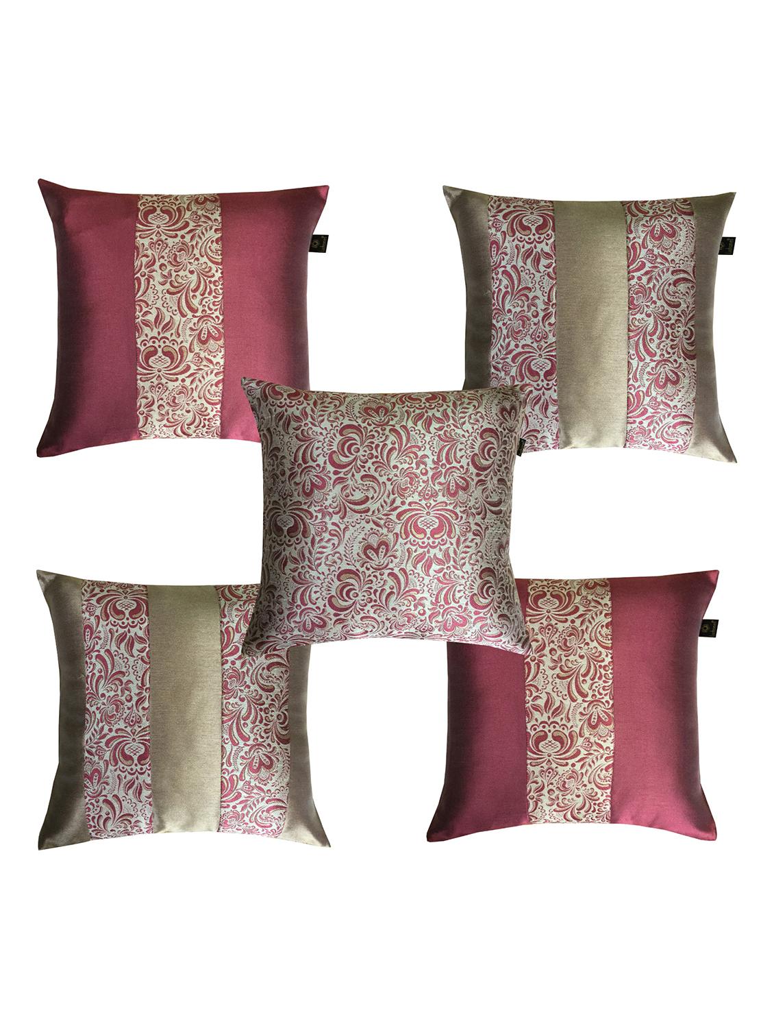 jacquard design set of 5 cushion covers - 15483616 - Zoom Image - 1