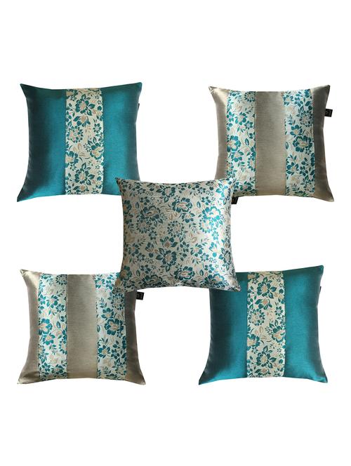 jacquard design set of 5 cushion covers - 15483619 - Standard Image - 1