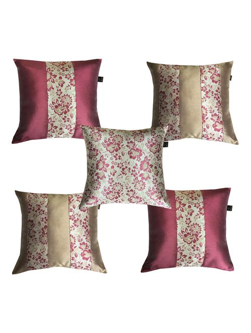 jacquard design set of 5 cushion covers - 15483620 - Standard Image - 1