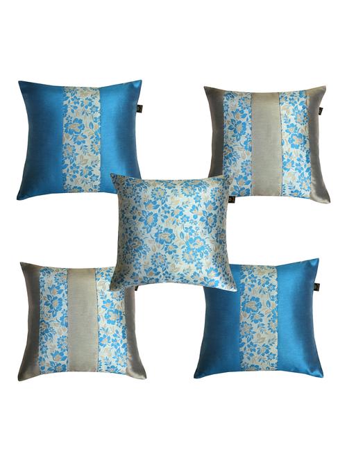 jacquard design set of 5 cushion covers - 15483621 - Standard Image - 1