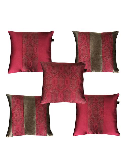 jacquard design set of 5 cushion covers - 15483630 - Standard Image - 1
