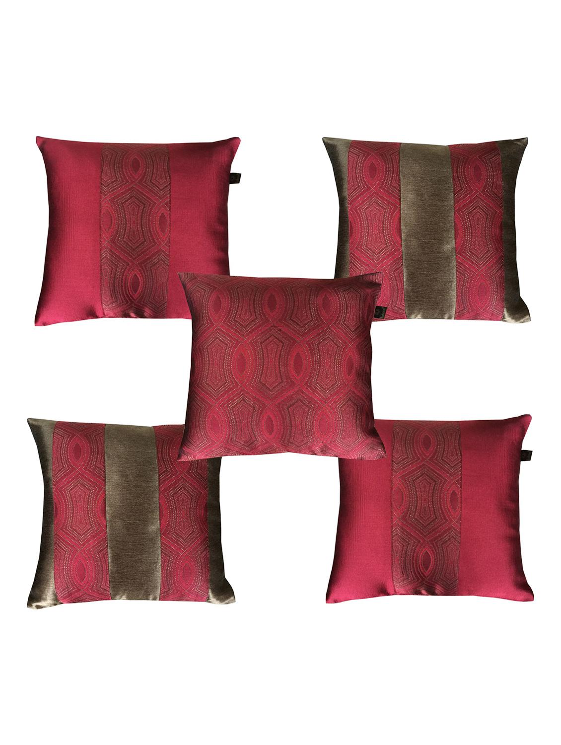 jacquard design set of 5 cushion covers - 15483630 - Zoom Image - 1