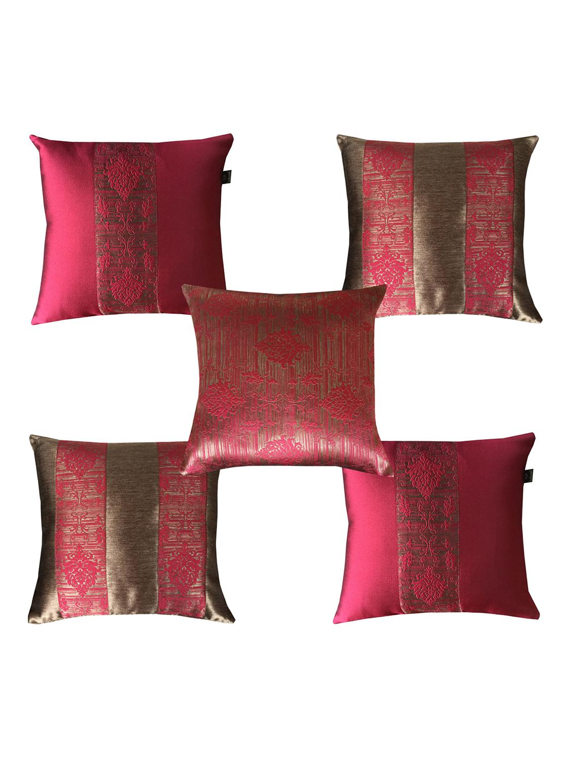 jacquard design set of 5 cushion covers - 15483634 - Zoom Image - 1