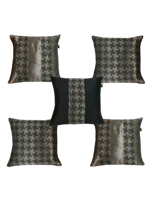 jacquard design set of 5 cushion covers - 15483640 - Standard Image - 1