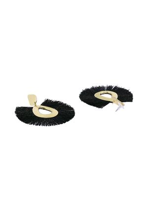 black gold tone tassel earrings - 15483941 - Standard Image - 4