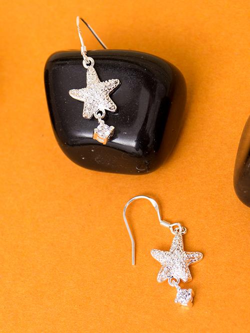 silver tone stone earrings - 15483942 - Standard Image - 1