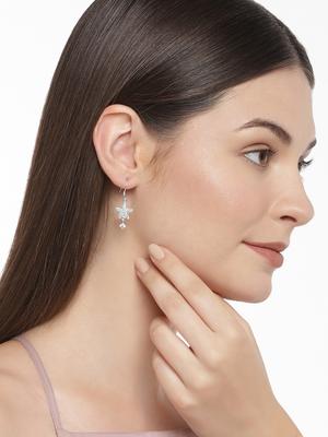 silver tone stone earrings - 15483942 - Standard Image - 2