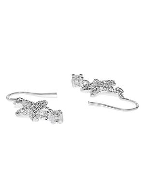 silver tone stone earrings - 15483942 - Standard Image - 4