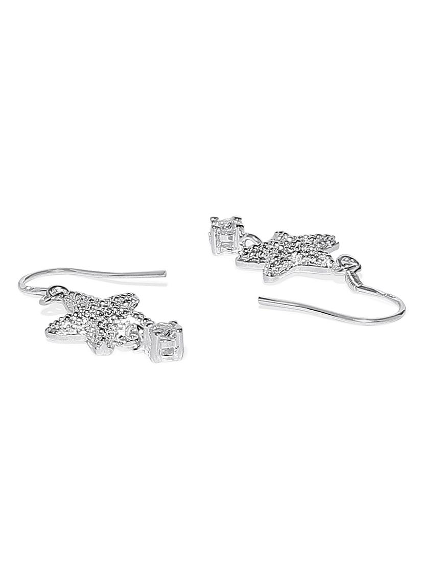 silver tone stone earrings - 15483942 - Zoom Image - 4