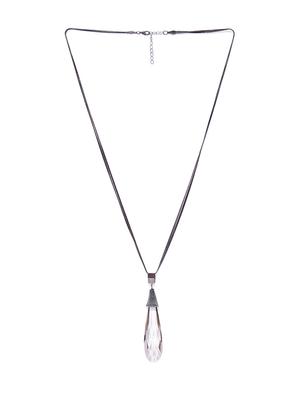 black metal long necklace - 15484045 - Standard Image - 2