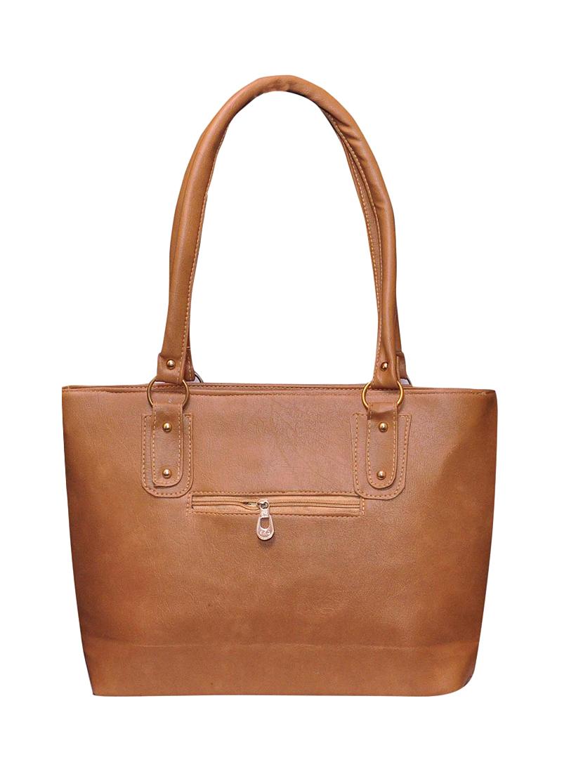 brown leatherette (pu) regular handbag - 15484559 - Zoom Image - 2