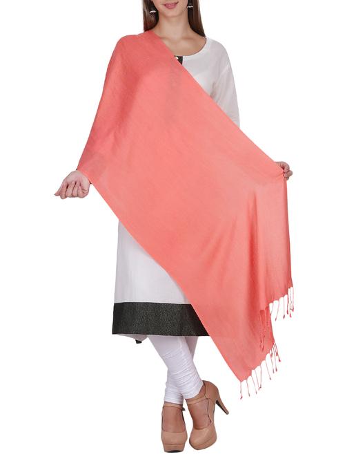 pink viscose stole - 15484645 - Standard Image - 1