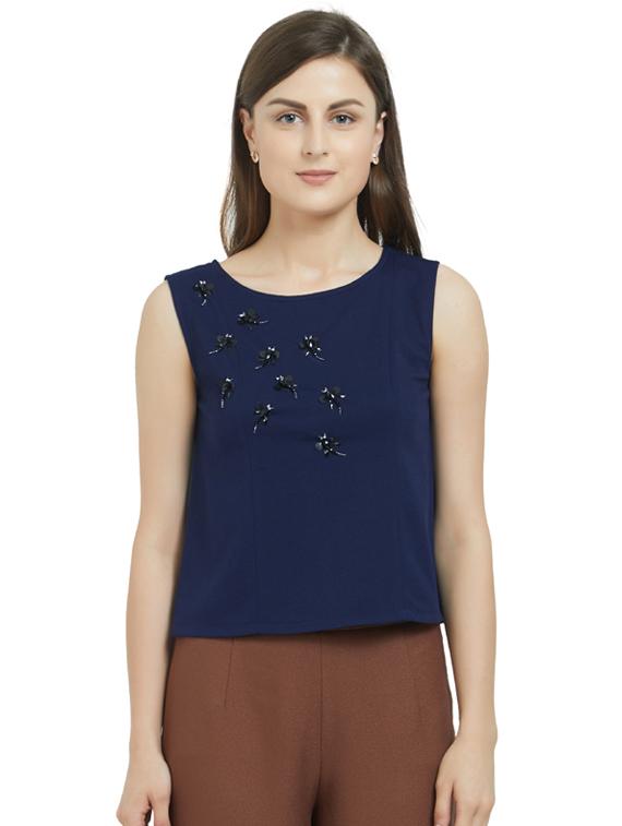 embellished sleeveless top - 15485179 - Zoom Image - 1