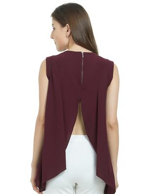 open back asymmetric embellished top - 15485182 - Standard Image - 3