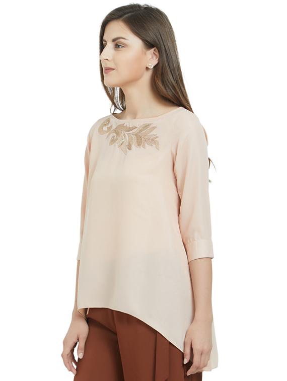 embellished high-low top - 15485185 - Zoom Image - 2