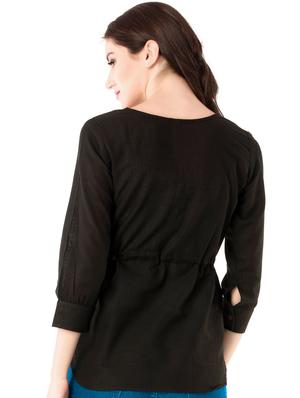 pom-pom drawstring waist top - 15486003 - Standard Image - 3