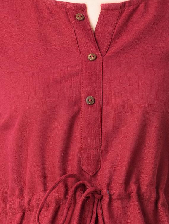 pom-pom drawstring waist top - 15486006 - Zoom Image - 4