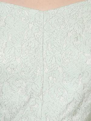 v neck jacquard peplum dress - 15486312 - Standard Image - 5