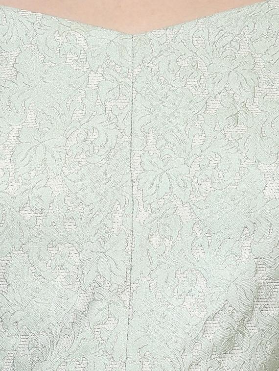 v neck jacquard peplum dress - 15486312 - Zoom Image - 5