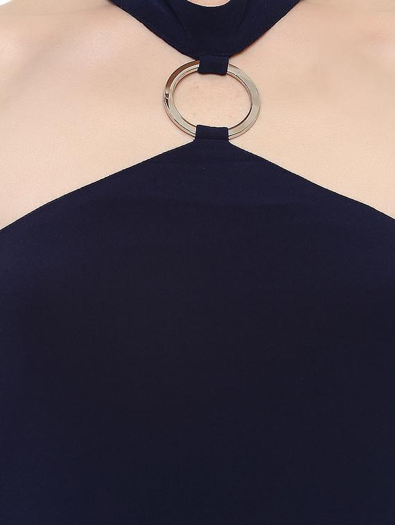 ring detail choker neck maxi dress - 15486321 - Zoom Image - 5