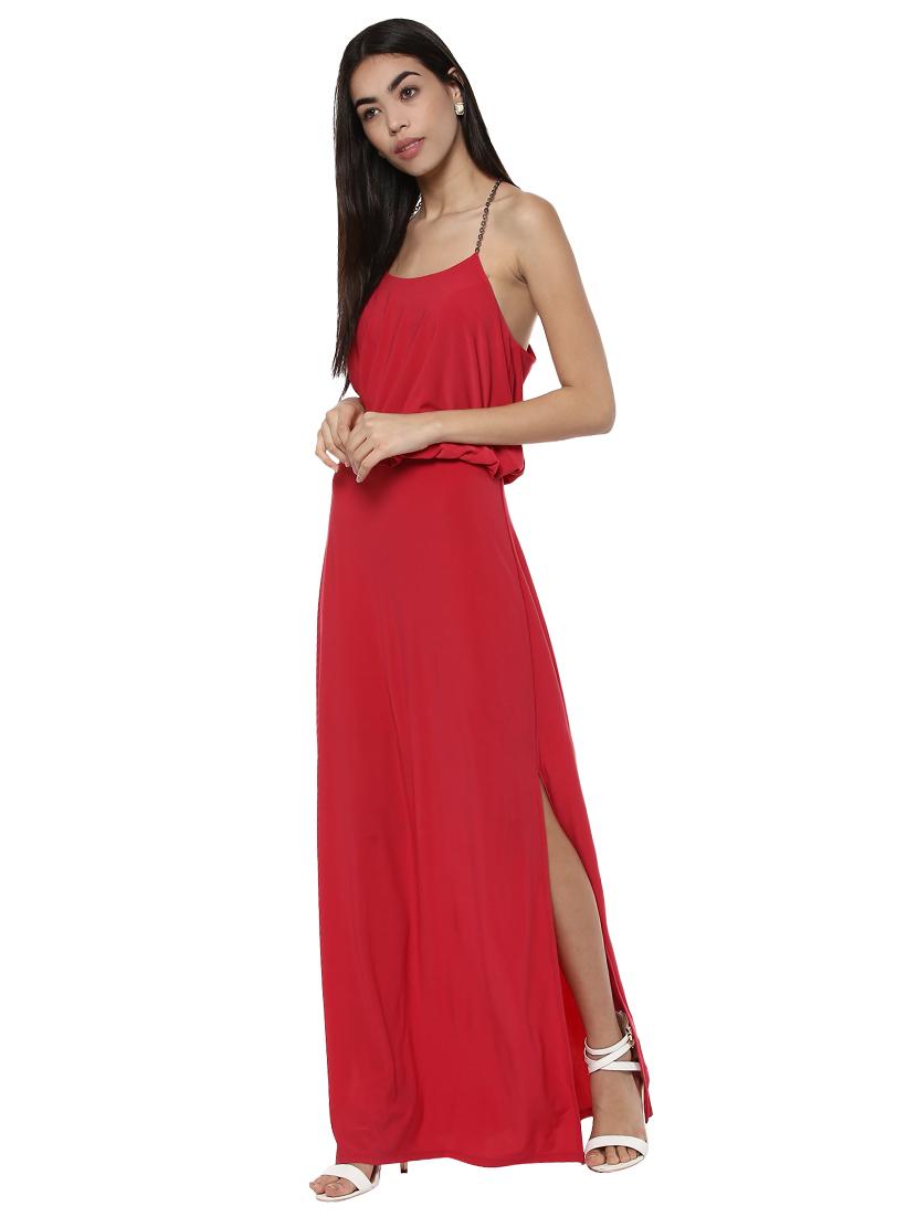 side slit backless maxi dress - 15486337 - Zoom Image - 2