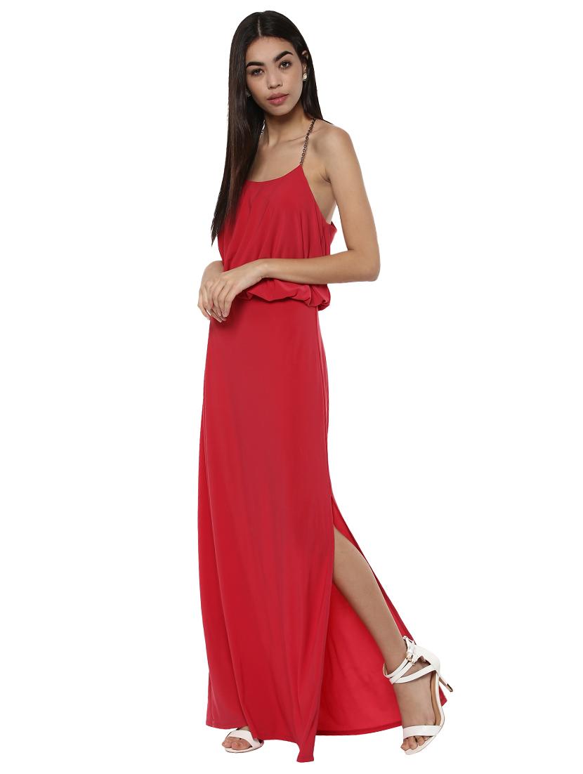 side slit backless maxi dress - 15486337 - Zoom Image - 4