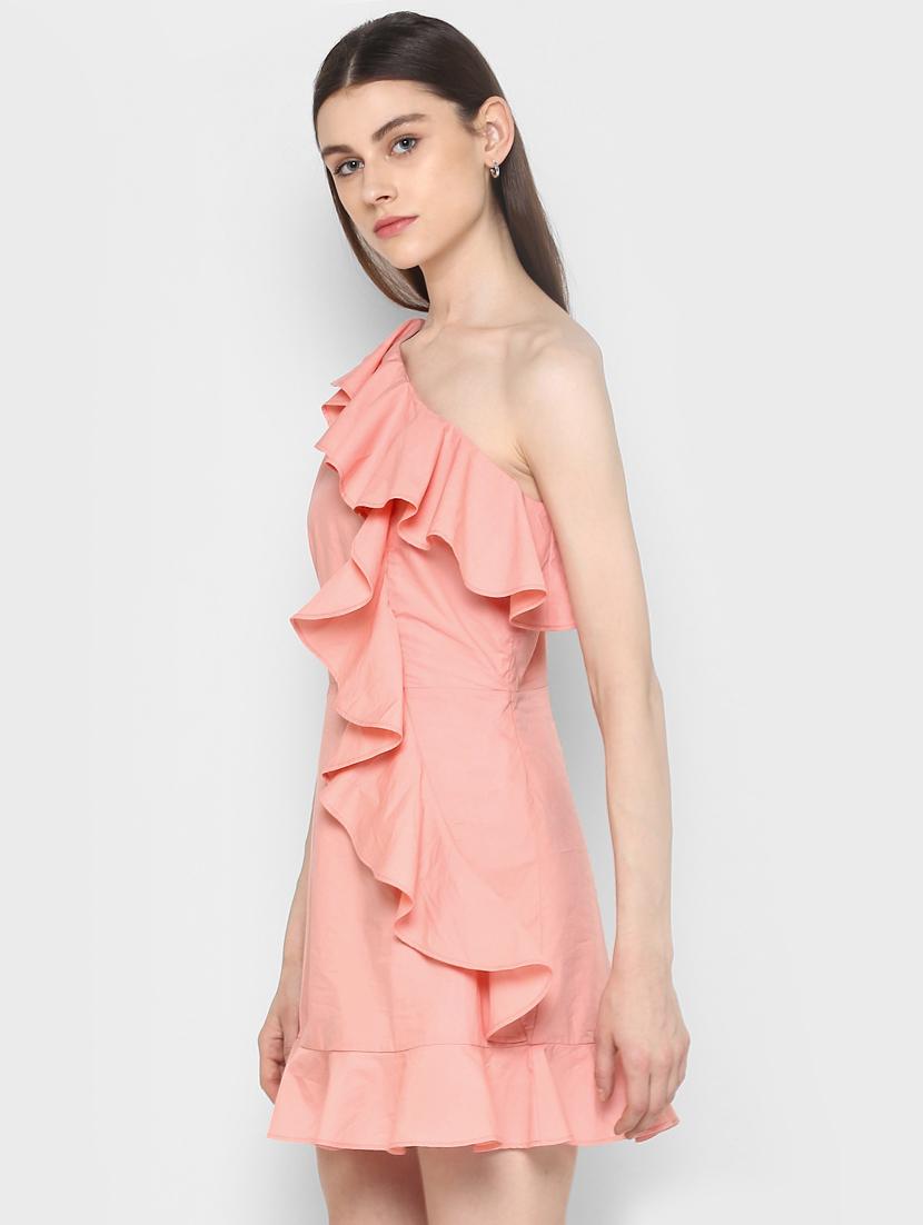single shoulder ruffle dress - 15486357 - Zoom Image - 2