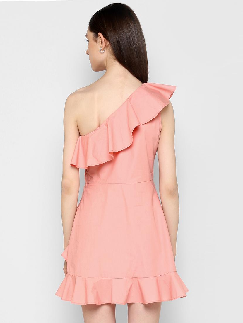single shoulder ruffle dress - 15486357 - Zoom Image - 3