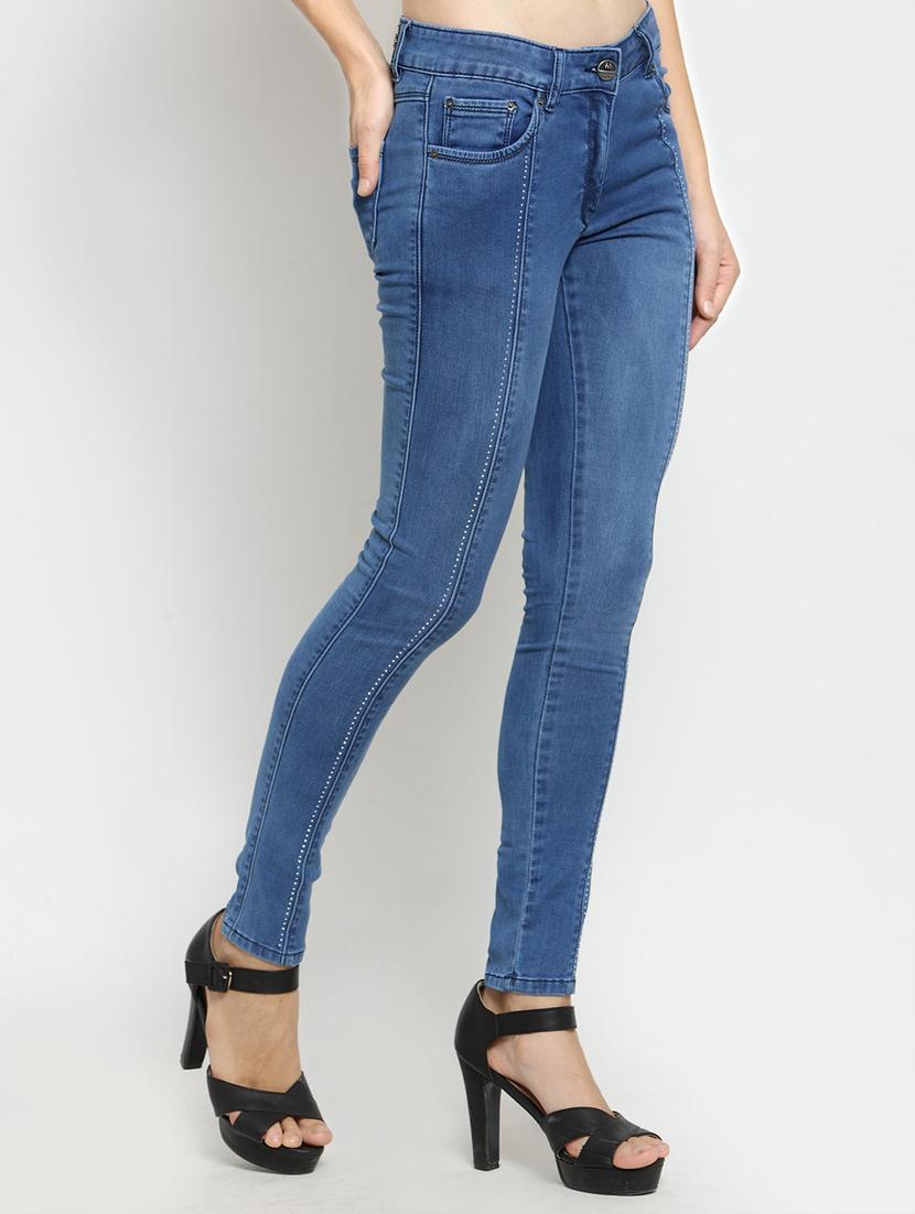 embellished stone washed jeans - 15486887 - Zoom Image - 2