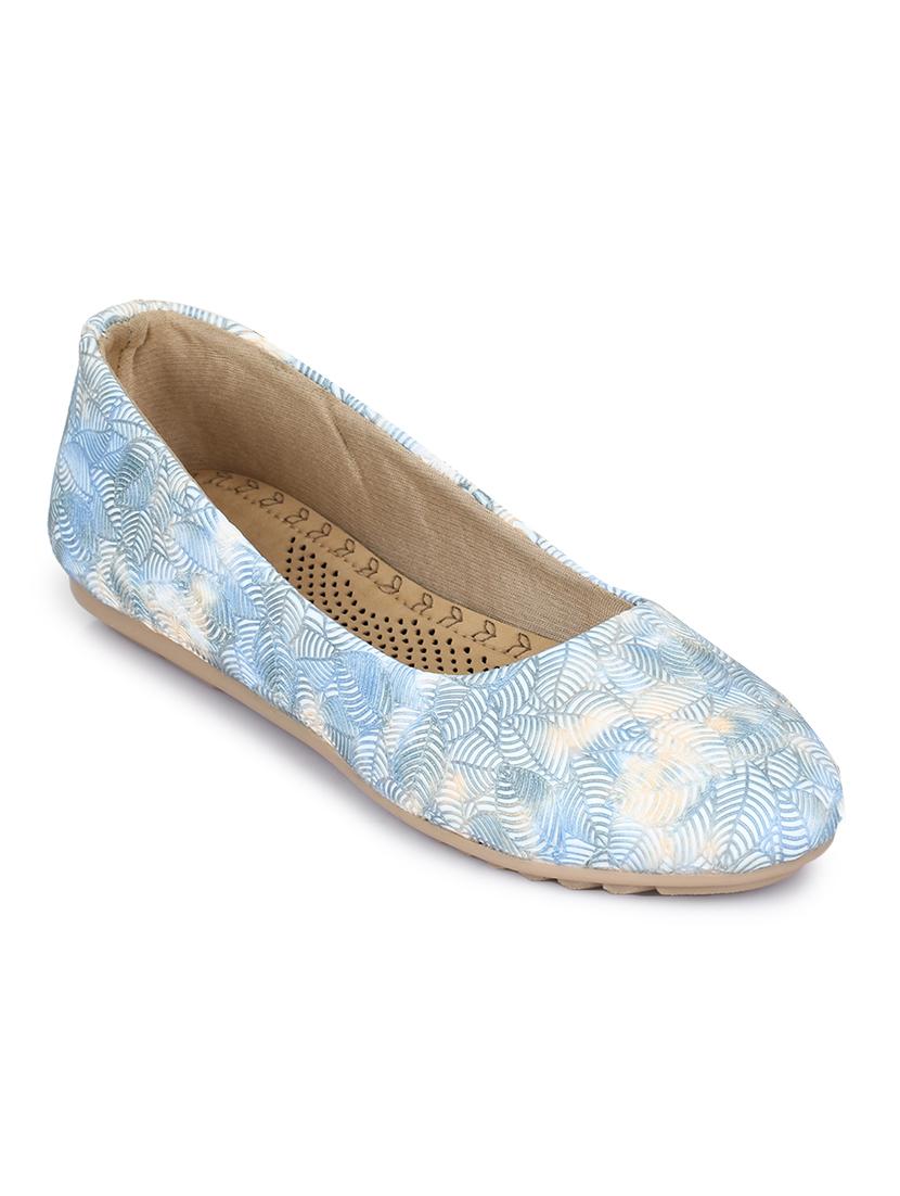 blue slip on ballerinas - 15487854 - Zoom Image - 3