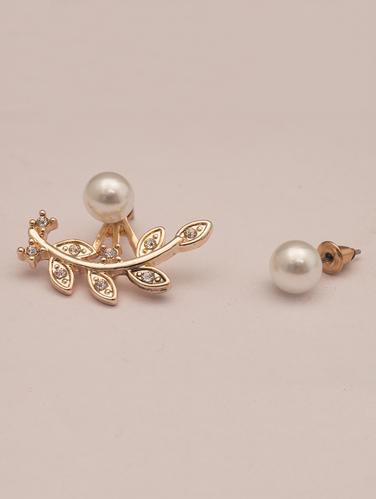 gold metal drop earring - 15487976 - Very Small Image - 1