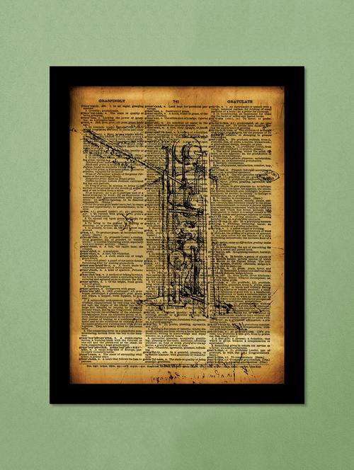 Machine by Leonardo Da Vinci from 1503 Wall Hanging Art Print by Engrave - 15488163 - Standard Image - 1