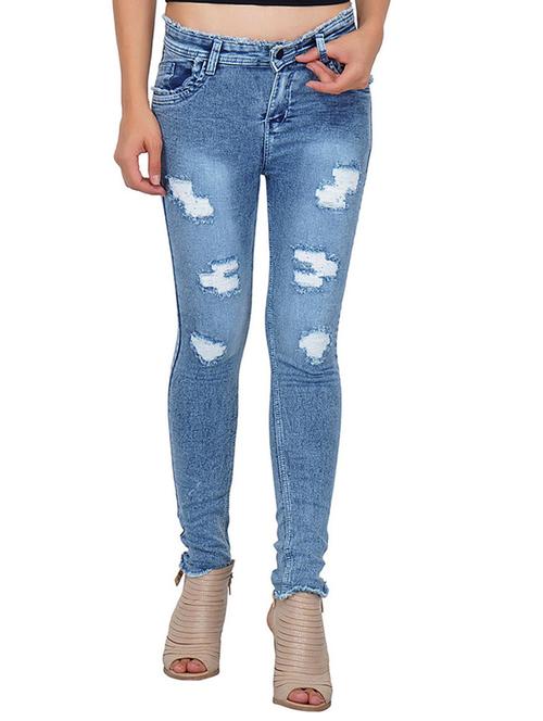 distressed frayed jeans - 15488372 - Very Small Image - 1