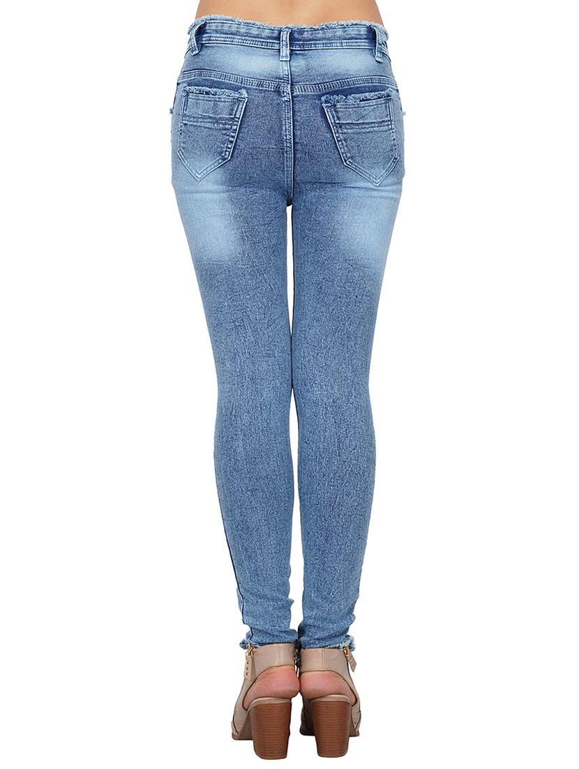 distressed frayed jeans - 15488372 - Zoom Image - 3