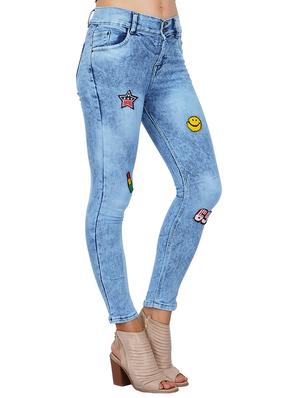 graphic patch acid washed jeans - 15488377 - Standard Image - 2