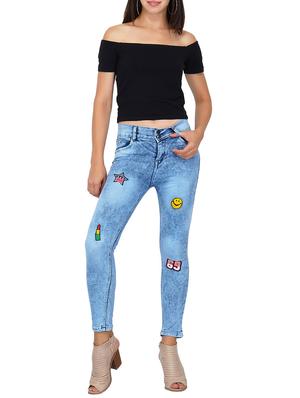graphic patch acid washed jeans - 15488377 - Standard Image - 4