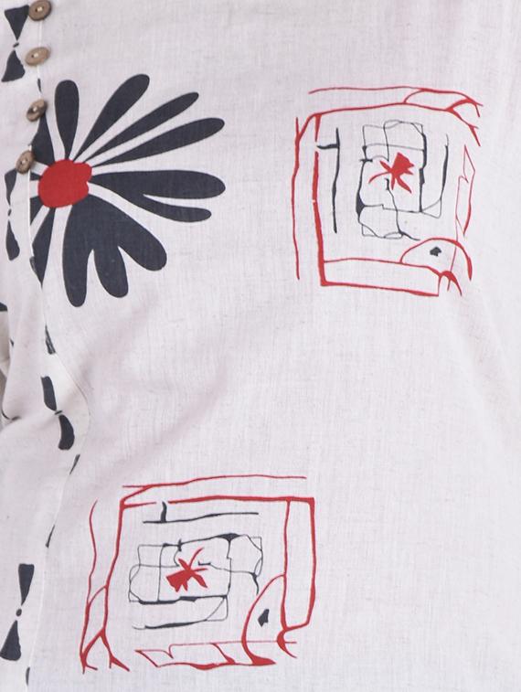printed straight kurta - 15490561 - Zoom Image - 3