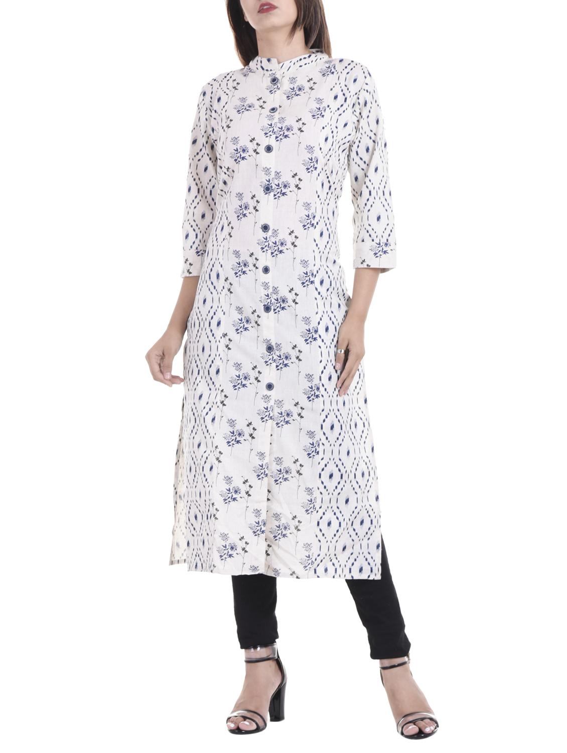 printed straight kurta - 15490562 - Zoom Image - 1
