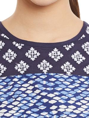 a-line printed kurti - 15490688 - Standard Image - 3