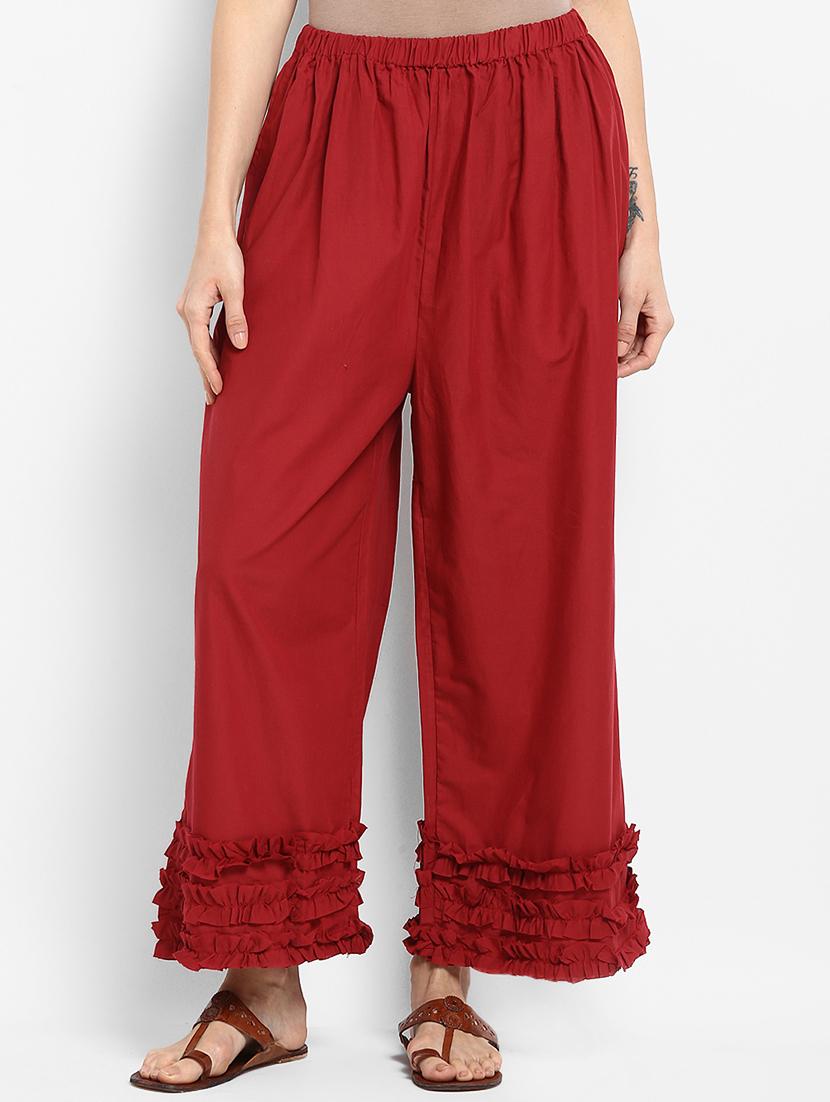 ruffled straight palazzo - 15490879 - Zoom Image - 1