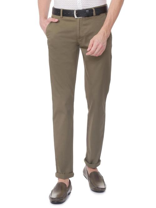 green cotton chinos - 15490974 - Standard Image - 1