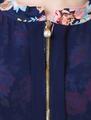 floral layered belted dress - 15491017 - Standard Image - 4