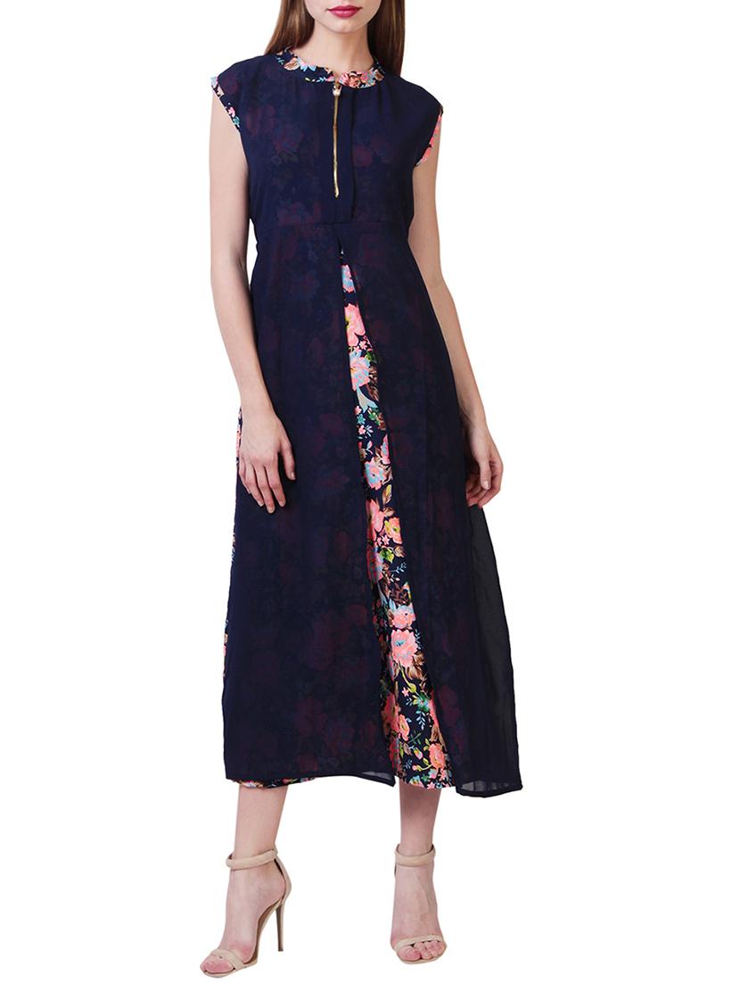 floral layered belted dress - 15491017 - Zoom Image - 1