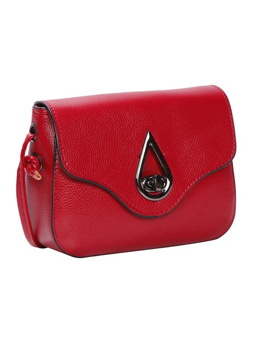 red leatherette (pu) regular sling bag - 15491081 - Standard Image - 1