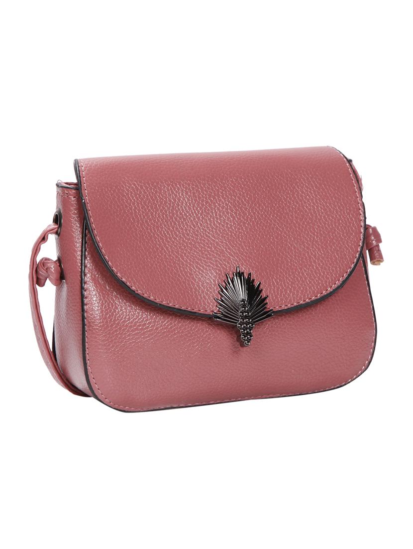 pink leatherette (pu) regular sling bag - 15491090 - Zoom Image - 1