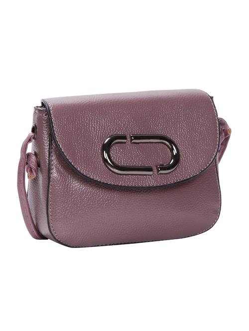 purple leatherette (pu) regular sling bag - 15491117 - Standard Image - 1