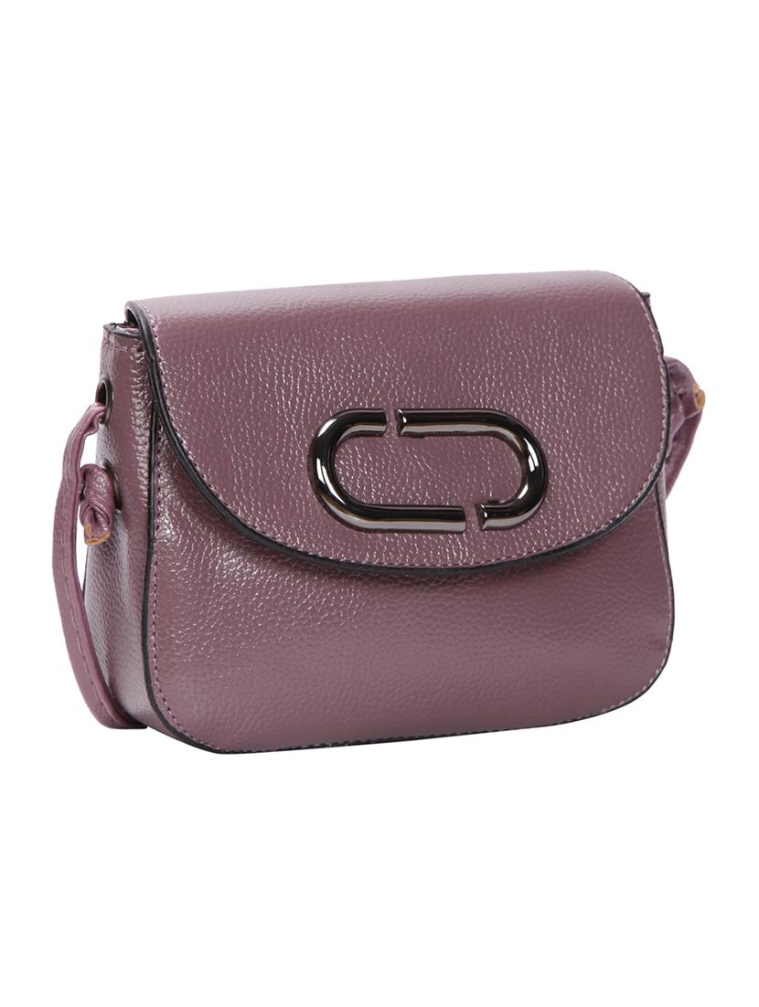 purple leatherette (pu) regular sling bag - 15491117 - Zoom Image - 1