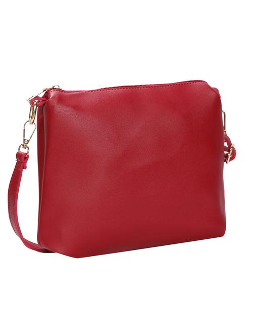 red leatherette (pu) regular sling bag - 15491127 - Standard Image - 1